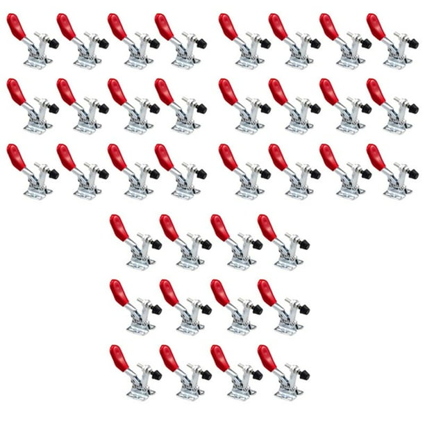 Herramienta Manual de 36 Piezas Abrazadera de Palanca Ajustable 201A Abrazadera Horizontal Roja Antideslizante 201-A