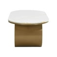 thumbnail image 6 of NEW Luxury Modern Oval Coffee Table, 47.24'' Coffee Table with Storage Drawer, Faux Marble Top, Golden Metal Center Table for Living Room, 6 of 10