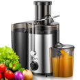 thumbnail image 1 of Qcen Juicer Machine, 500W Centrifugal Juicer Extractor with Wide Mouth 3&rdquo; Feed Chute for Fruit Vegetable, Easy to Clean, Stainless Steel, BPA-f, 1 of 7