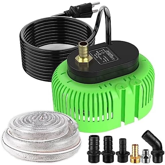 Pool Cover Pump Above Ground，Submersible Water Sump Pump Swimming Water Removal Pumps, with 16 Feet Drainage Hose & 25 Feet Extra Long Power Cord, 850 GPH inGround, 6 Adapters$$Garden & Patio