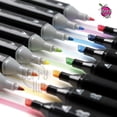 thumbnail image 4 of Kit Marcadores Doble Punta Plumones 60 Colores Estuche Tela Berry Hip EMA10BH, 4 of 4