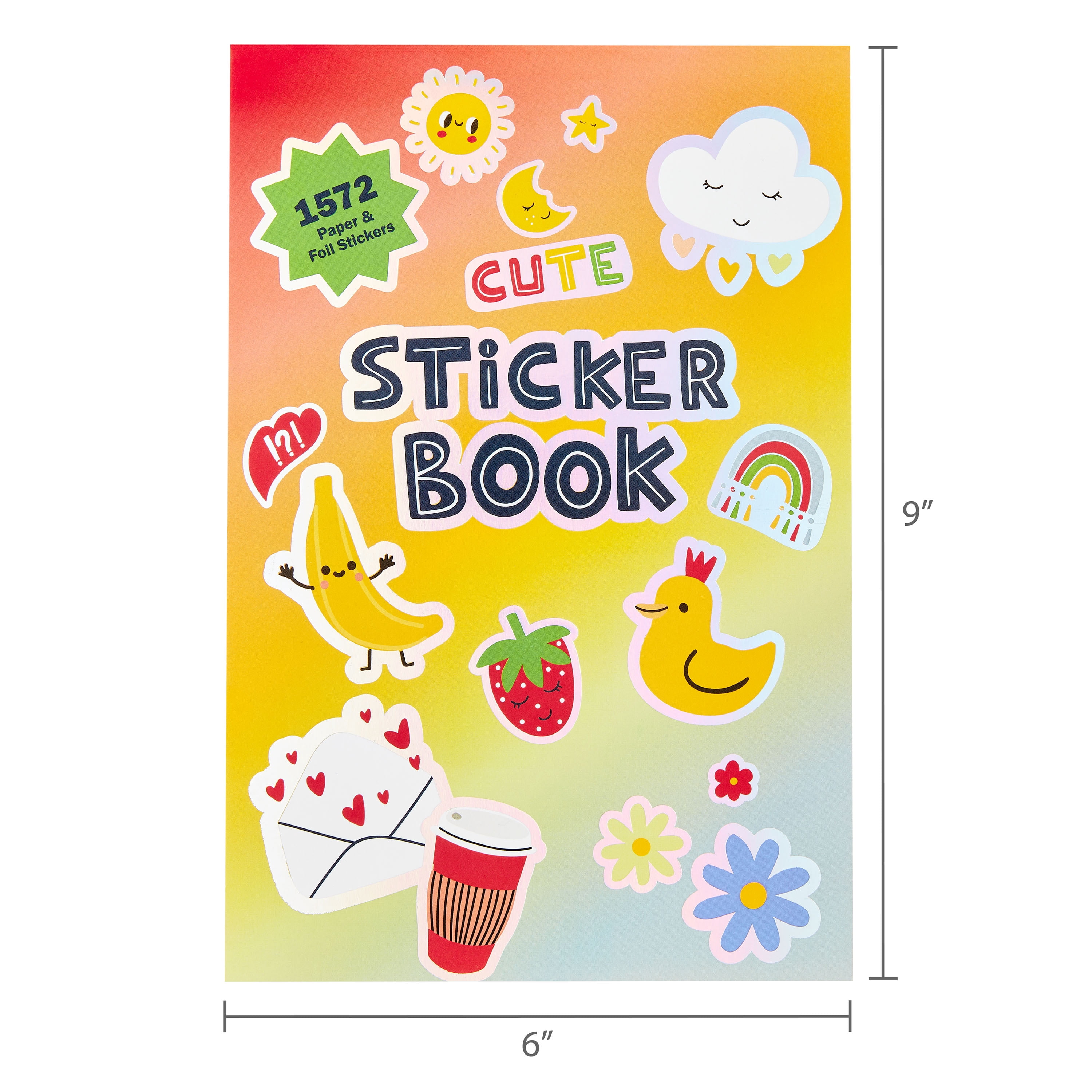 Pen+Gear Cute Sticker Book, 40 Sheets