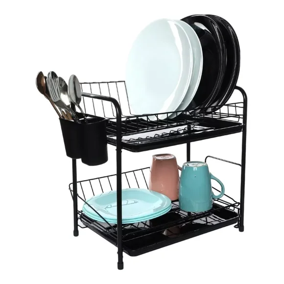 Escurridor Trastes Platos Fregadero Acero Inox Negro Moderno EKE Life Home EKE-12