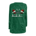 thumbnail image 4 of Christmas Sweatshirts Women Wine Glass Sherpa Pullover Oversized Fuzzy Fleece Sweater Loungwear, 4 of 5