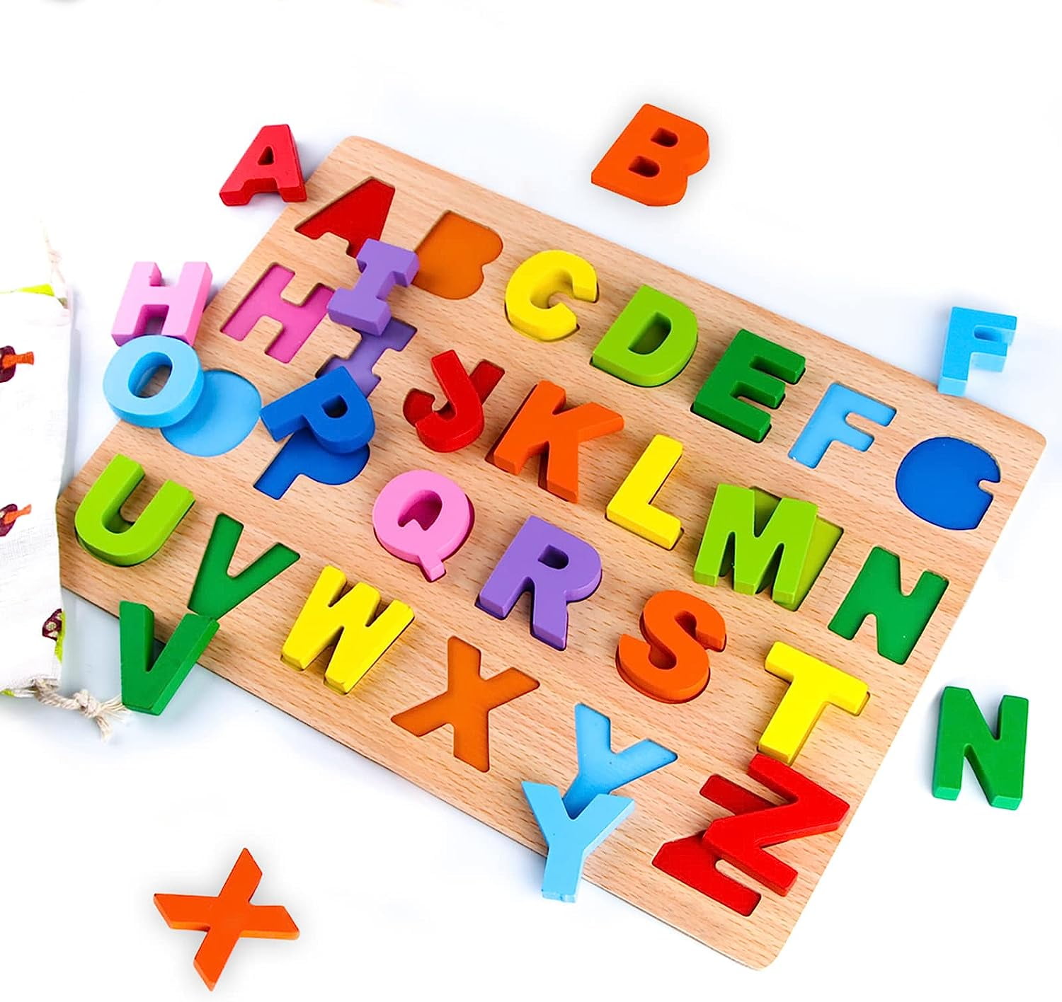 Wooden Alphabet Puzzles, Letter Puzzles ABC Puzzles Early Educational