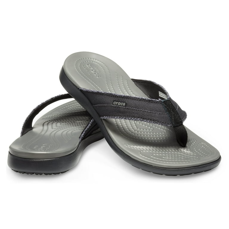 Crocs Men s Santa Cruz Canvas Flip Flop Walmart