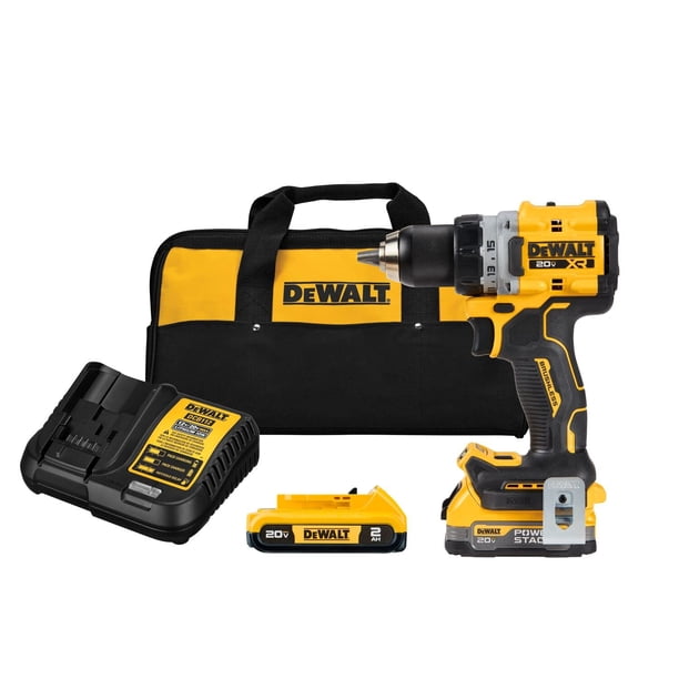 Taladro/destornillador DEWALT 20V MAX* XR COMPACT con batería POWERSTACK