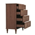 thumbnail image 2 of HLR 40" Mid-century 5 Drawer Dresser for Bedroom, Wooden Dressers & Chest of Drawers, Brown, 2 of 13