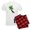 With Red Plaid Pant, variant on CafePress - Christmas Palm Tree Men's Light Pajamas - Men's Light Loose Fit Cotton Pajama Set
