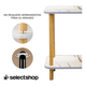 thumbnail image 2 of Mesa Centro Lateral Minimalista Madera Doble Repisa 60cm Color Blanco, 2 of 6