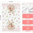 thumbnail image 6 of pogooe Pink Buffalo Plaid Bunny Rabbit Flower Easter Kitchen Towels Dish Towels, 18x26 Inch Seasonal Decoration Hand Towels Set of 2, 6 of 6