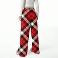 thumbnail image 5 of breaise Boys Plaid Pants with Pockets Elastic Waist Drawstring Printed Plaid Pants Casual Wide Leg Pants for Boys Girls, 5 of 7