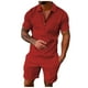 thumbnail image 1 of Men's Short Sets Outfits 2 Piece Summer Tracksuit Short Sleeve Shirt And Shorts Set Casual Sport SuitS, 1 of 5