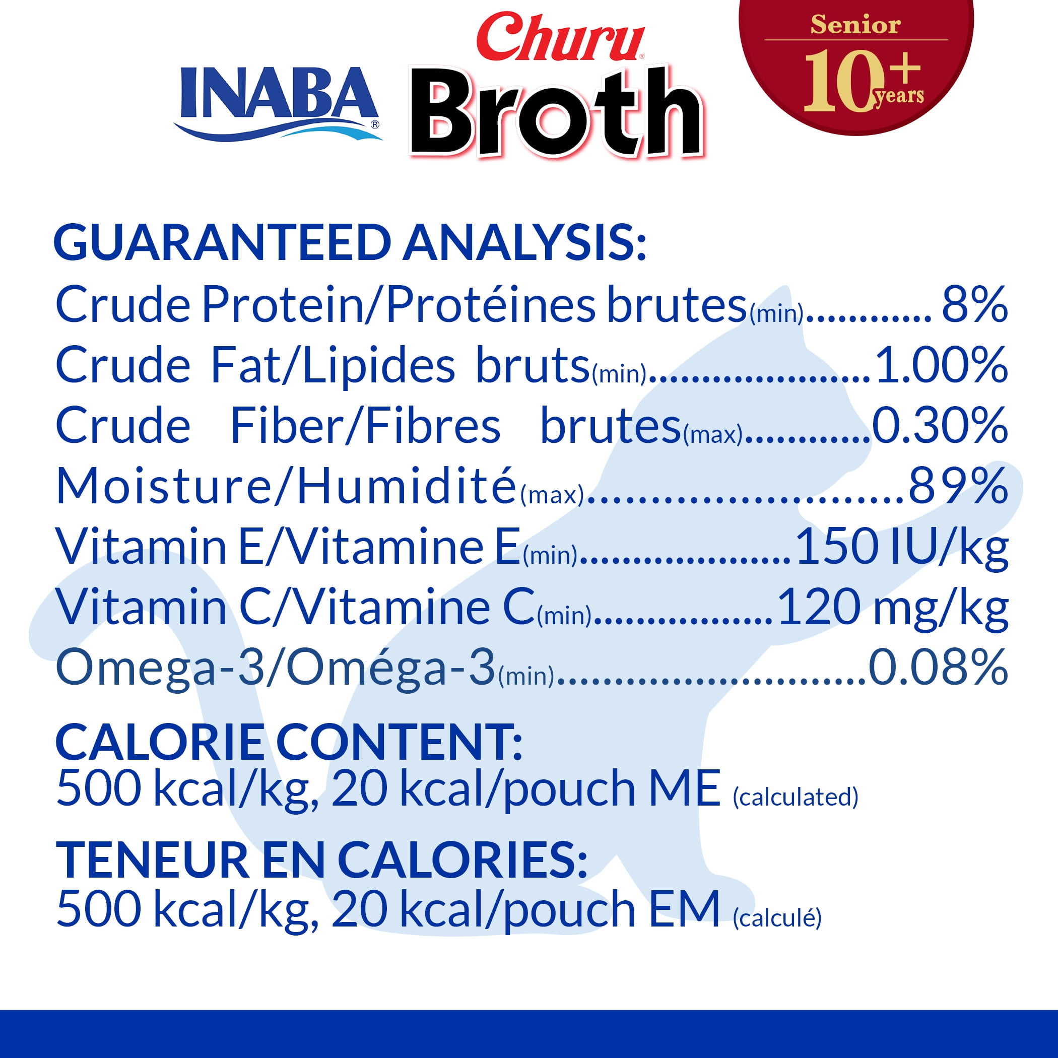 Inaba Churu Broth Senior Lickable Wet Cat Topper, 1.76 oz Pouch, 12 Pouches, Chicken&Tuna