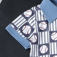 thumbnail image 4 of FhsagQ Tenues pour Garçons Style Baseball Ensemble Chemise Imprimée + Short Uni Bleu 2-3 Ans, 4 of 8
