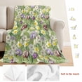 thumbnail image 5 of Green Botanical Blanket Soft Cozy Warm Throw Blanket for Couch, Plush Fuzzy Flannel Fleece Blankets for Sofa, Spring Floral Summer Botanical Rustic Bed Blankets Lightweight Gifts for Women, 50"x80", 5 of 9