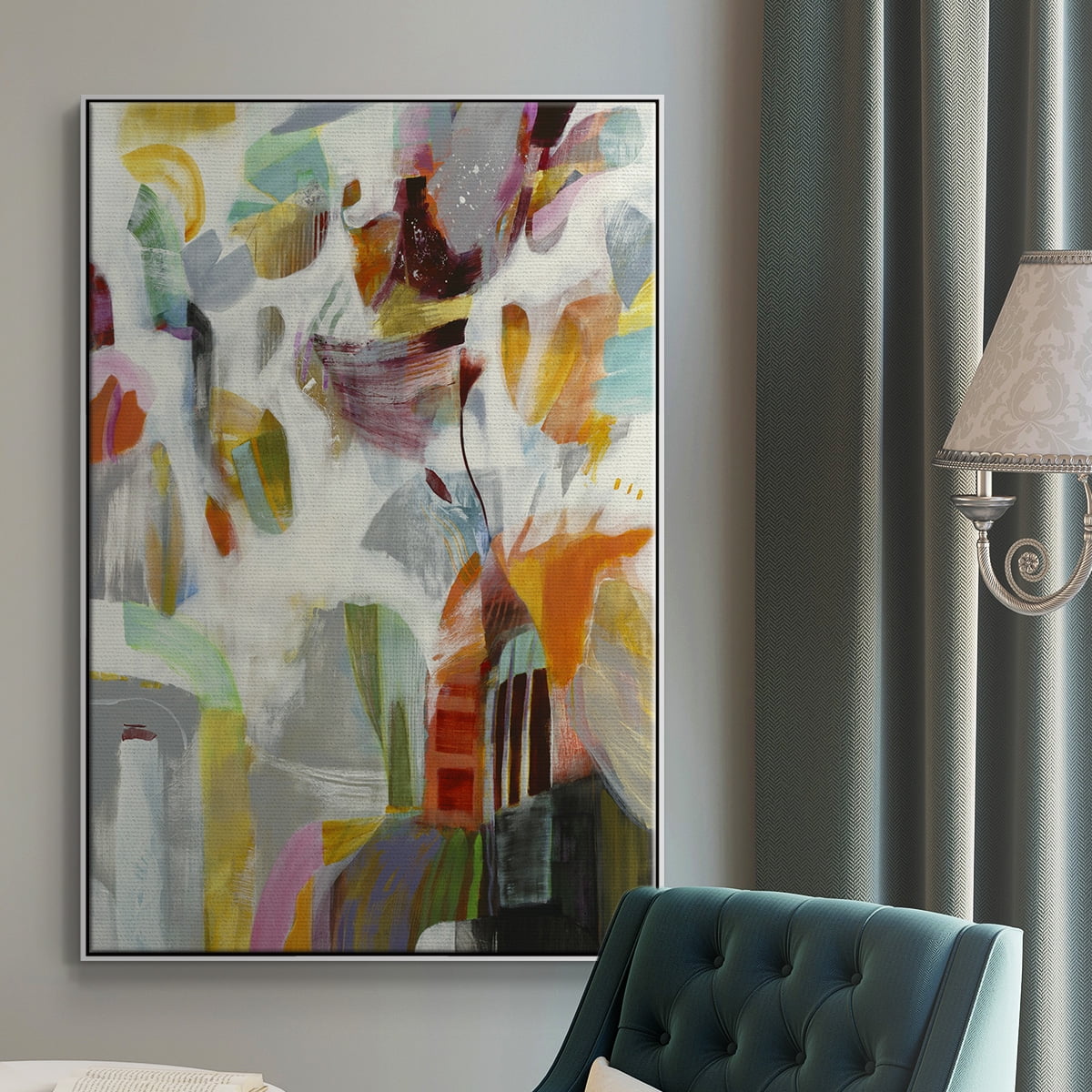 Renewal Framed Premium Gallery Wrapped Canvas - Ready to Hang - 17 x 25 - White Floating Frame