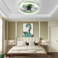 thumbnail image 3 of DUOSONG Ceiling Fans With Lights Dimmable Led Embedded Installation Of Thin Modern Ceiling Fans(Green) Green ABS Lighting Bedroom Lighting, 3 of 10