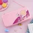 thumbnail image 5 of PlayVital Pink Cute Carrying Case for Nintendo Switch & Switch OLED, Thumb Grip + Candy Rainbow Unicorn Slim Travel Case, Portable Hardshell Girl Storage Case for Switch Game Accessories, 5 of 8