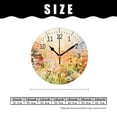 thumbnail image 2 of 10 Inch Wall Clock Battery Operated Silent Clock Decorative for Office, Kitchen, Outdoor, Living Room，Abstract Floral Pattern with Flowers Design, 2 of 4