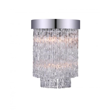 

2 Light Wall Sconce with Chrome finish
