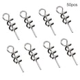 thumbnail image 1 of Ruiboury Fishing Spring Twist Locks Steel Pin Crank Hooks Replaceable Lure Bait Spring Hooks 50pcs, 1 of 7