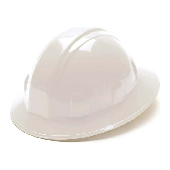 White-Full Brim 4 Pt Ratchet Suspension