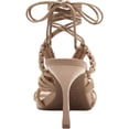 thumbnail image 2 of INC Womens Beige Strappy Woven Brayd Square Toe Stiletto Lace-Up Dress Heeled Sandal 7.5 M, 2 of 3
