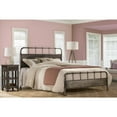 thumbnail image 4 of Hillsdale Furniture Grayson Rustic Metal Panel Bed, Queen, Rubbed Black/Gray, 4 of 4