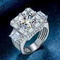 thumbnail image 2 of Unisex Adjustable 5 Carat Moissanite Ring White Gold, 2 of 7