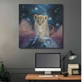 thumbnail image 5 of Luxe Metal Art 'Lioncub Cosmic' by Enright, Metal Wall Art, 36"x36", 5 of 9