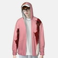 thumbnail image 2 of Gaeub Puppy Peeking Through Pink Men's and Women's UPF 50+ Long-Sleeved Sun Protection Clothing, Fishing Shirt Long Sleeve Zip-Large, 2 of 7