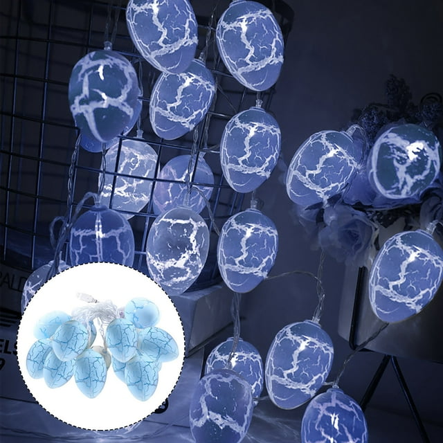 Aqestyerly Easter Eggs Wire String Lights - Battery Operated Lights for Party Home Decor,Festive Ambiance,and Holiday Display