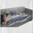 thumbnail image 6 of Mandala Soft Flannel Fleece Throw Blanket, Oriental with Geometric Zigzag Border Ornaments Art Motif, Cozy Plush for Indoor and Outdoor Use, 60" x 80", Dark Blue and Cream, by Ambesonne, 6 of 6