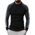 thumbnail image 2 of Zedker Men's Colorblock Crewneck Pullover Sweaters Slim Fit Long Sleeve Knitted Raglan Shirts for Men, 2 of 9