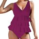 thumbnail image 4 of Conjunto de Bikini de Cintura Alta para las Mujeres Traje de Baño de Eslinga de Control Del Estómago, Corbata de Espalda Crisscross, 4 of 6
