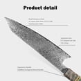 thumbnail image 2 of Kegani 8 Inch Kiritsuke Knife - Japanese Chef's Knife - Damascus 67-Layer VG10 Stainless Steel Kitchen Knife, Professional Chef's Knife for Cutting Meat, Vegetables, and More., 2 of 6