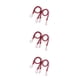 thumbnail image 2 of Cortina de poliéster Injueey 2 piezas para el hogar soporte decorativo cuerda ondulada roja, 2 of 6