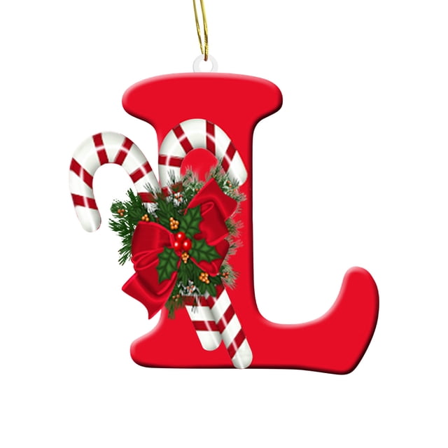 Seyotauo 26 Letter Ornaments for Christmas Tree Decoration - Personalized Hanging Pendant Xmas Alphabet for Christmas Initial Ornament 2025, DIY Craft Ornaments,Original Gifts for Family Friends