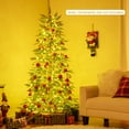 thumbnail image 2 of Costway Arbre de Noël Pré-Éclairé de 6,5 Pieds avec Charnière, Minuterie de 470 Pointes de Branches et 430 Lumières, 2 of 10