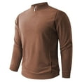 thumbnail image 1 of pstuiky camisetas de manga larga para hombre, Suéter de punto cálido de color sólido de moda informal para hombre, manga larga, top redondo tops de invierno para hombre l, 1 of 6