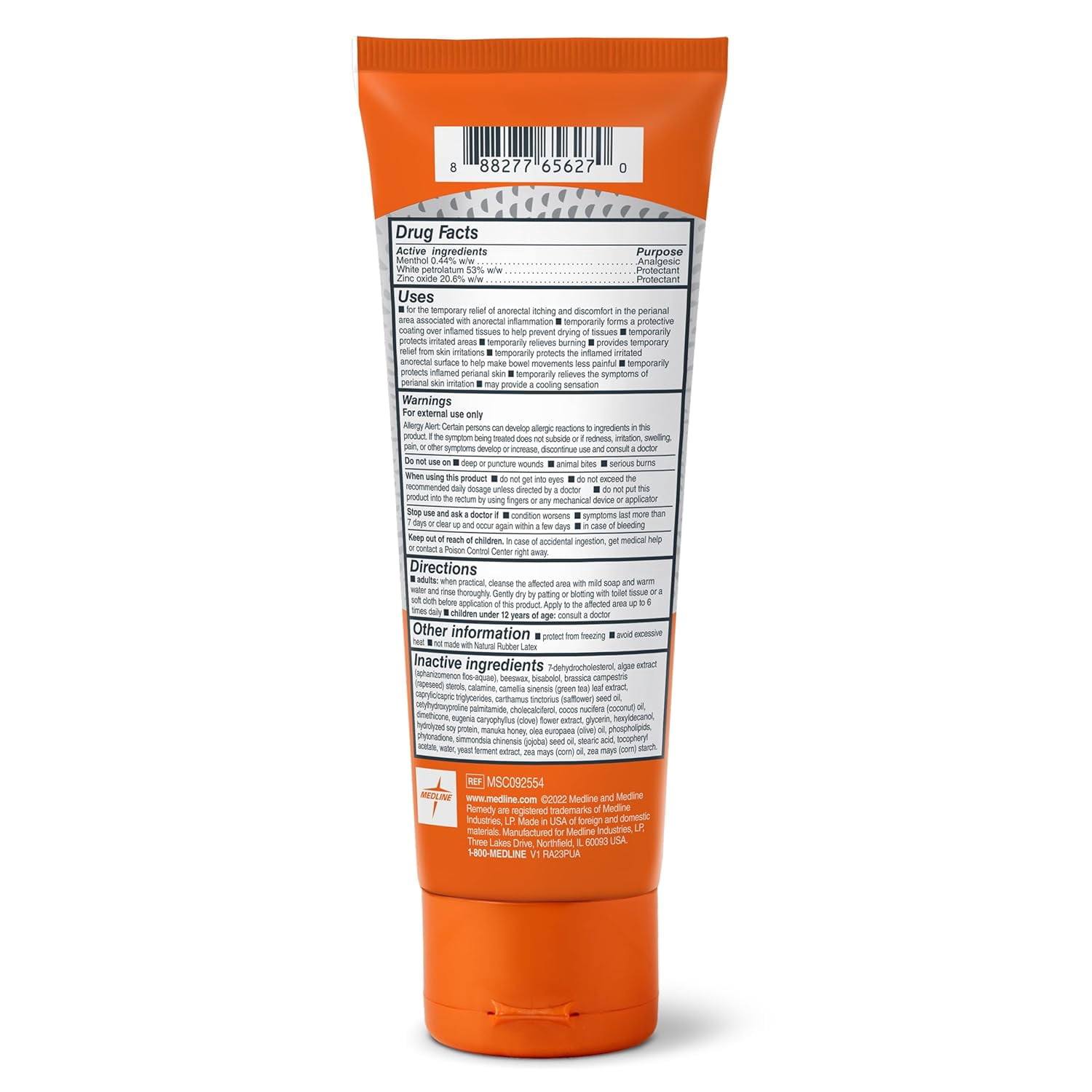 Medline Remedy Specialized Zinc Oxide Paste with Menthol (4 oz