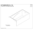 thumbnail image 4 of Kingston Brass KVTAM6032R218 60-Inch Acrylic Rectangular 3-Wall Alcove Tub Combo with Tub Door (Right Hand Drain) in White/Brushed Nickel, 4 of 9