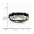 thumbnail image 2 of Titanium Black Enamel Braid Design 6mm Brushed Band - Size 8, 2 of 2