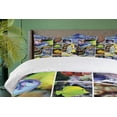 thumbnail image 4 of Ambesonne Tropical Duvet Cover Sets, Collage of Underwater, 2-Queen, Yellow Blue, 4 of 6