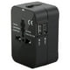 thumbnail image 5 of Cargador Integrado Mundial Adaptador Enchufe CA Pared Con Puertos Carga USB Duales Adecuado para EE. UU. UE Reino Unido Australia (negro), 5 of 7