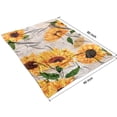 thumbnail image 4 of Newspaper Text Sunflower Pattern Blanket,Comfortable Soft Flannel Throw Blanket,All Season,Warm Lightweight Blankets for Sofa Bed Couch Living Room Chair,60"x80", 4 of 4