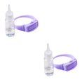 thumbnail image 3 of Toystoory Sub -embalaje de silicona Muñequera Dispensador de mano Este dispensador portátil Bombas violeta 2Conjunto, 3 of 6