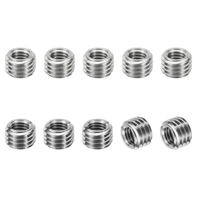 Unique Bargains Adaptateurs Filetés Manchon Réducteur Écrou M12 * 1,75 Mâle à M8 * 1,25 Femelle Réparation Insert Vis Réducteur 8mm 10 Pcs