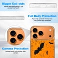 thumbnail image 6 of Case For Apple iPhone Air / 17 Pro / 17 Pro Max Series Case, Slim Thin Transparent Flexible Clear TPU Shockproof Phone Case For iPhone 17 Series, Halloween Bat (1), 6 of 6